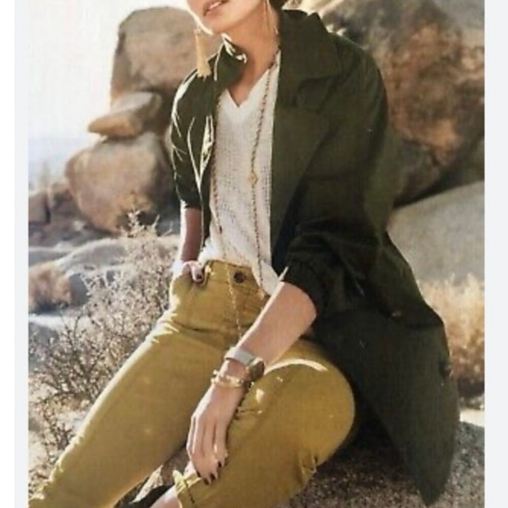 CABI 5478 Expedition Jacket Women's Small Double Breasted Coat Green
